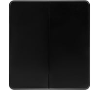 Механизм выключателя KRANZ ROUND 2-клавишный для жалюзи возвратный 10А с/у оникс KR-78-0711-3