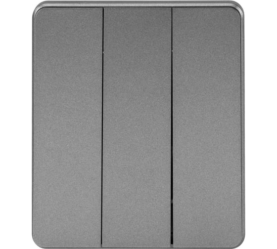 Механизм выключателя KRANZ ROUND 3-клавишный 10А с/у титан KR-78-0707-2