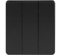 Механизм выключателя KRANZ ROUND 3-клавишный 10А с/у оникс KR-78-0707-3