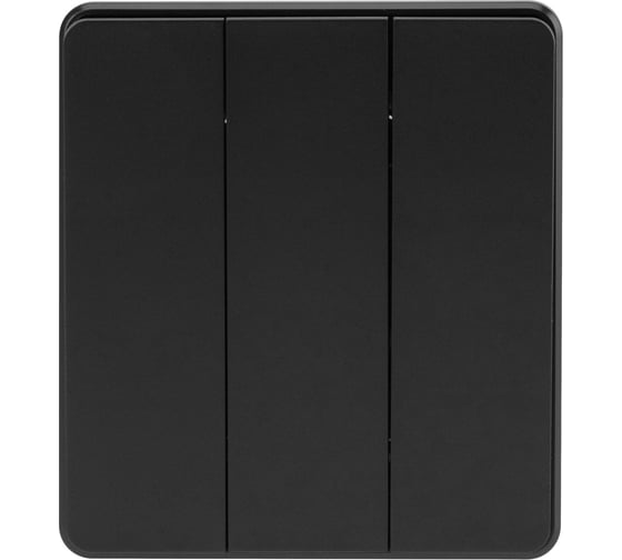 Механизм выключателя KRANZ ROUND 3-клавишный 10А с/у оникс KR-78-0707-3