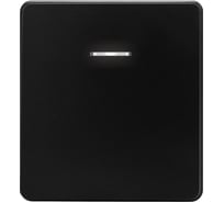 Механизм переключателя KRANZ ROUND 1-клавишный с подсветкой 10А с/у оникс KR-78-0716-3