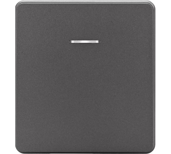 Механизм перекрестного переключателя KRANZ ROUND 1-клавишный с подсветкой 10А с/у титан KR-78-0718-2