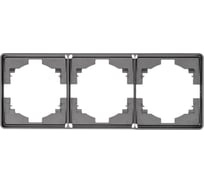 Рамка KRANZ ROUND 3-постовая титан KR-78-0753-2