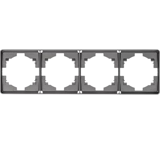 Рамка KRANZ ROUND 4-постовая титан KR-78-0754-2