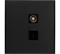 Механизм розетки KRANZ STRONG RJ45 категория 6 + TV антрацит KR-78-0722-5