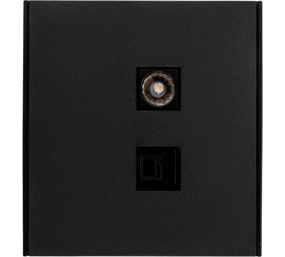 Механизм розетки KRANZ STRONG RJ45 категория 6 + TV антрацит KR-78-0722-5