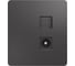 Механизм розетки KRANZ ROUND RJ45 категория 6 + TV титан KR-78-0722-2 1