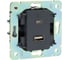 Механизм розетки KRANZ ROUND USB-A+Type-C 3А с функцией быстрой зарядки оникс KR-78-0734-3 4