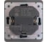 Механизм розетки KRANZ ROUND 1-м с/з, с защитными шторками 16А USB A+C 5В/3А титан KR-78-0704-2 3