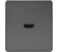 Розетка HDMI KRANZ ROUND с/у титан KR-78-0730-2