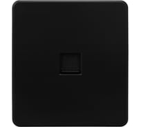 Розетка компьютерная RJ45 KRANZ ROUND категория 6 с/у оникс KR-78-0724-3