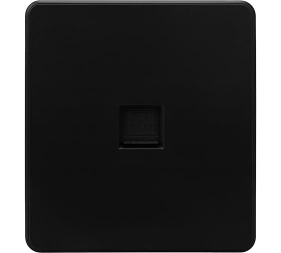 Розетка компьютерная RJ45 KRANZ ROUND категория 6 с/у оникс KR-78-0724-3