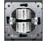 Розетка двойная компьютерная RJ45 KRANZ STRONG категория 6 с/у графит KR-78-0725-6 3