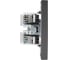 Розетка двойная компьютерная RJ45 KRANZ STRONG категория 6 с/у графит KR-78-0725-6 4