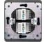 Розетка двойная компьютерная RJ45 KRANZ ROUND категория 6 с/у титан KR-78-0725-2 3