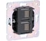 Розетка двойная компьютерная RJ45 KRANZ ROUND категория 6 с/у титан KR-78-0725-2 6