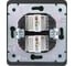 Розетка двойная компьютерная RJ45 KRANZ ROUND категория 6 с/у оникс KR-78-0725-3 3