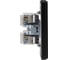Розетка двойная компьютерная RJ45 KRANZ ROUND категория 6 с/у оникс KR-78-0725-3 4