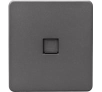 Розетка компьютерная RJ45 KRANZ ROUND категория 6 с/у титан KR-78-0724-2