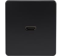 Розетка HDMI KRANZ ROUND с/у оникс KR-78-0730-3