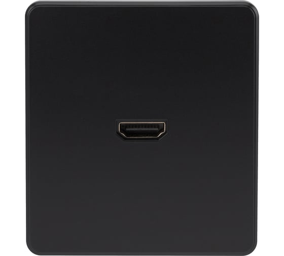 Розетка HDMI KRANZ ROUND с/у оникс KR-78-0730-3