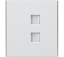 Розетка двойная компьютерная RJ45 KRANZ STRONG категория 6 с/у жемчуг KR-78-0725-4