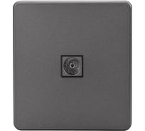 Механизм розетки KRANZ TV ROUND с/у титан KR-78-0723-2