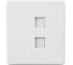 Розетка двойная компьютерная RJ45 KRANZ ROUND категория 6 с/у перламутр KR-78-0725-1 1
