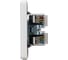 Розетка двойная компьютерная RJ45 KRANZ ROUND категория 6 с/у перламутр KR-78-0725-1 2