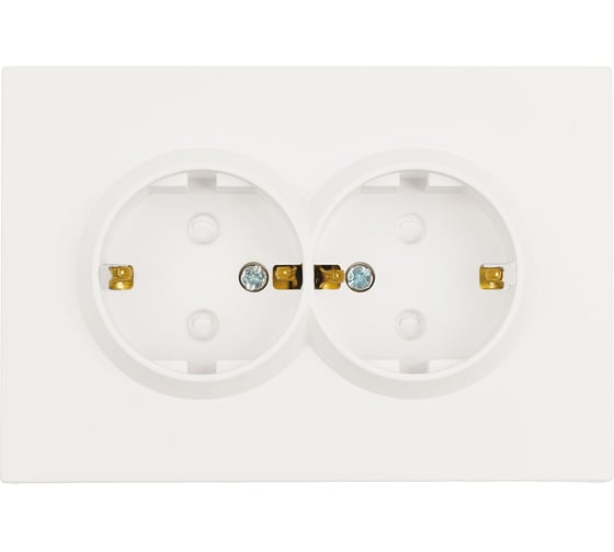Розетка 2-местная STEKKER с з/ш, с/з, СЗК, 250В, 16А, серия Эмили, RST16-5114-01ZK, белый фарфор, soft touch, 50236
