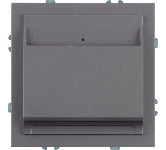 Выключатель карточный (механизм) STEKKER 250В, 40А, серия Эмили, RSW40-5114-10, платиново-серый, soft touch, 50699