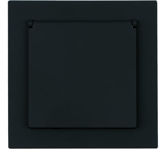 Розетка 1-местная STEKKER с крышкой с защитными шторками, с/з, 250В, 16А, серия Мия, RST16-3112-05, черный бархат, 50455