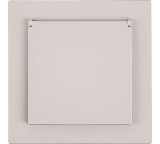 Розетка 1-местная STEKKER с крышкой с защитными шторками, с/з, 250В, 16А, серия Мия, RST16-3112-08, пудровый жемчуг, 50485