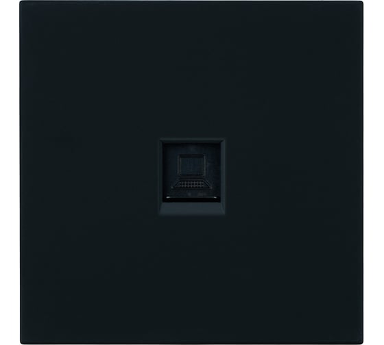 Розетка компьютерная 1-местная STEKKER RJ-45 (механизм), серия Мия, RST00-3117-05, черный бархат, 50450