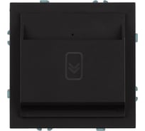 Выключатель карточный (механизм) STEKKER 250В, 40А, серия Эмили, RSW40-5114-05, черный уголь, soft touch, 50700