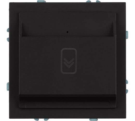 Выключатель карточный (механизм) STEKKER 250В, 40А, серия Эмили, RSW40-5114-05, черный уголь, soft touch, 50700