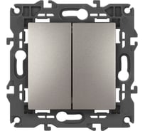 Переключатель перекрестный двойной ЭРА Elegance 14-1112-16 10АХ250В, титан Б0065798