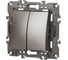 Переключатель перекрестный двойной ЭРА Elegance 14-1112-16 10АХ250В, титан Б0065798 2