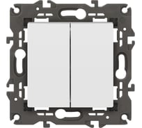 Переключатель перекрестный двойной ЭРА Elegance 14-1112-01М 10АХ250В, белый матовый Б0065795