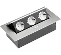 Удлинитель GTV для офиса - разъем расширения рабочего стола SCHUCKO Х 3, цвет алюминий N AE-PB03GS-53N