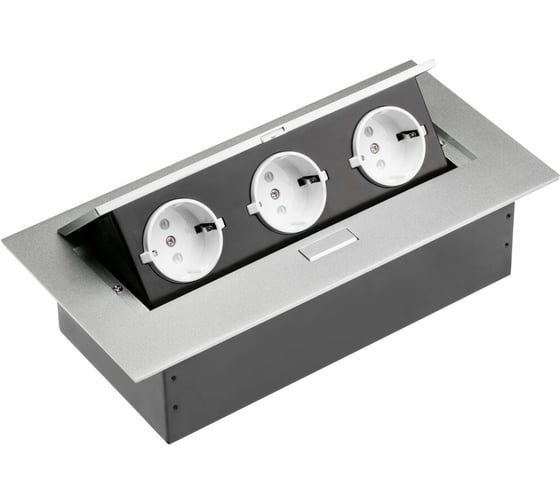 Удлинитель GTV для офиса - разъем расширения рабочего стола SCHUCKO Х 3, цвет алюминий N AE-PB03GS-53N