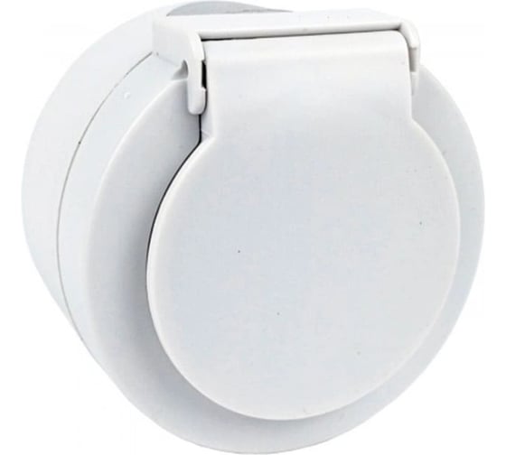 Розетка OVIVO 1 пост X-One с заземлением с крышкой белый комплект из 3 штук 406-010000-249