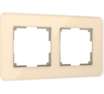 Рамка WERKEL W0022443 на 2 поста Elite айвори стекло a057883