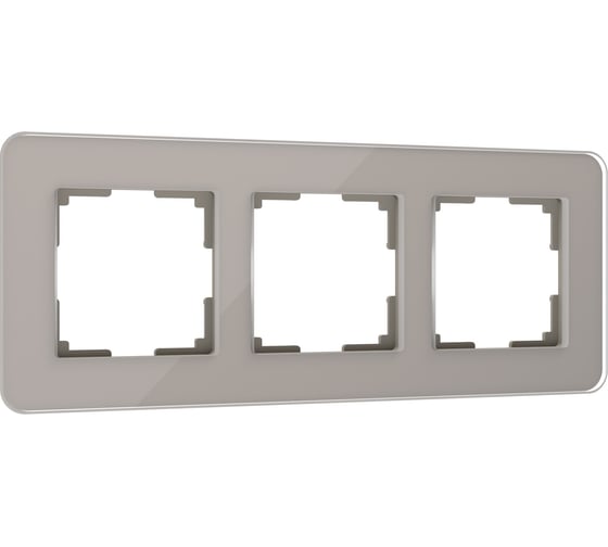 Рамка WERKEL W0032417 на 3 поста Elite дымчатый стекло a057876
