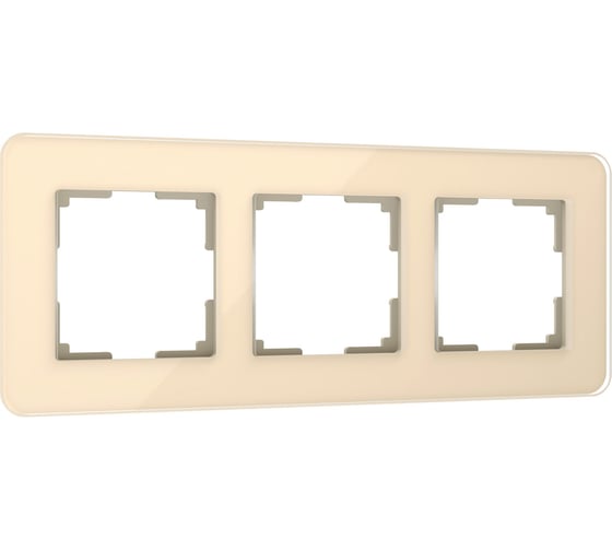 Рамка WERKEL W0032443 на 3 поста Elite айвори стекло a057884