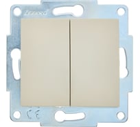 Механизм выключателя двойного Lezard ASTI крем 7081-0388-101