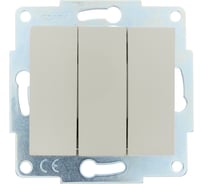 Выключатель тройной Lezard ASTI крем, механизм 7081-0388-109