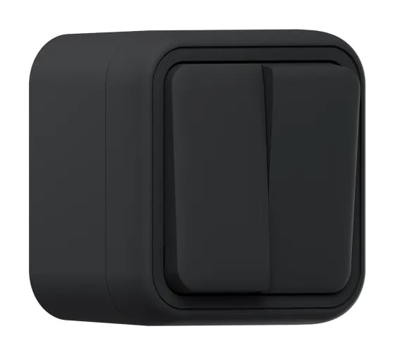 Выключатель двухклавишный проходной EKF Бронто ОП, автоматические клеммы, антрацит BT1-SWA-21