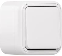 Выключатель одноклавишный проходной EKF Бронто ОП, автоматические клеммы, белый BT1-SWW-11