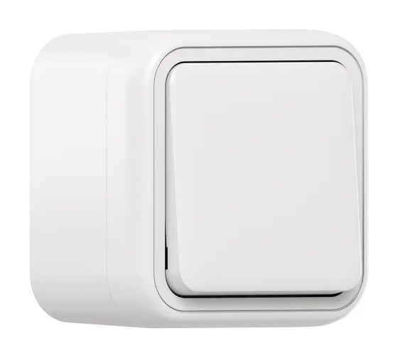 Выключатель одноклавишный проходной EKF Бронто ОП, автоматические клеммы, белый BT1-SWW-11